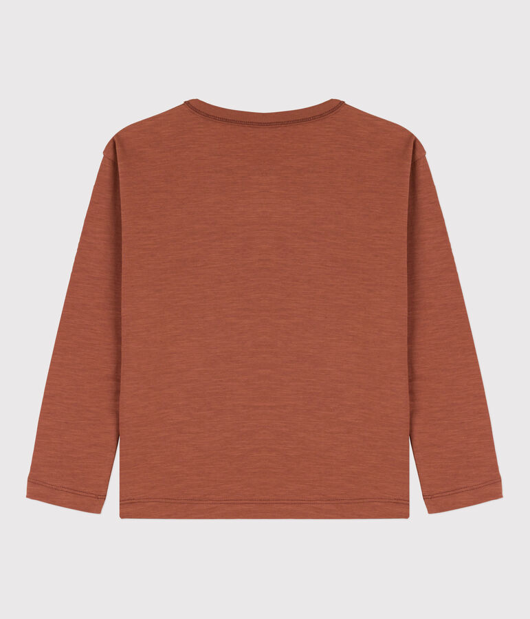 Boys' Long-Sleeved Cotton T-Shirt brown