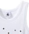 Girl's tank top with gold motif ECUME white