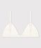 White Front Opening Organic Cotton and Elastane Bra ECUME white