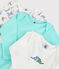 Babies' Panther Patterned Long-Sleeved Organic Cotton Bodysuits - 3-Pack variante 1