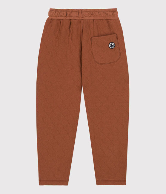 Unisex Quilted Tube Knit Trousers CINA brown