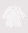 Baby Girls' Floral Organic Cotton Twill Dress MARSHMALLOW white/GRIS grey