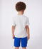 Children's short-sleeved printed cotton T-shirt BELUGA CHINE grey