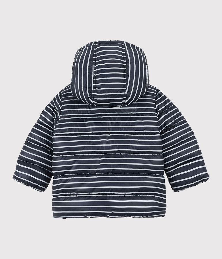 Babies' Quilted Down Jacket SMOKING blue/MARSHMALLOW white