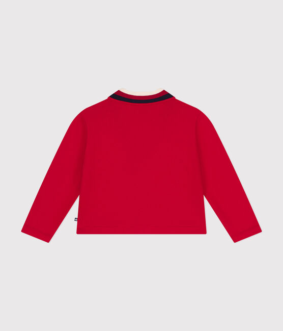 Boys' fleece cardigan CORRIDA red