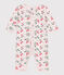 Babies' footless floral cotton pyjama suit FLEUR pink/MULTICO white