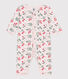 Babies' footless floral cotton pyjama suit