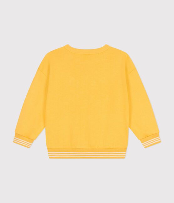 Fleece sweatshirt for girls or boys DAISY yellow