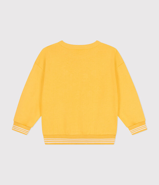 Fleece sweatshirt for girls or boys yellow