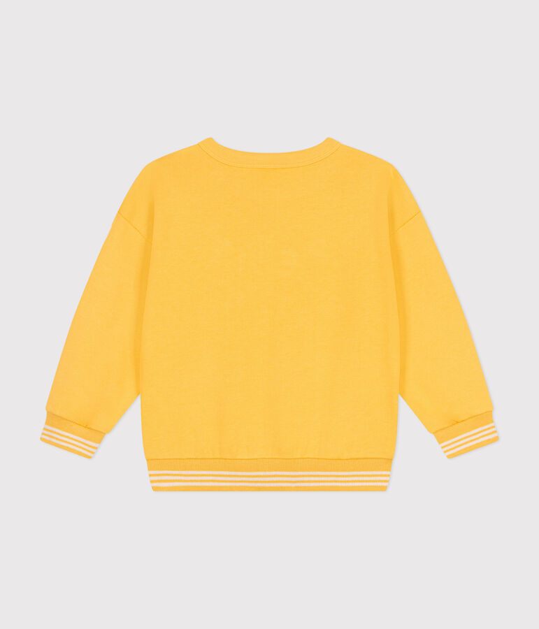 Fleece sweatshirt for girls or boys yellow
