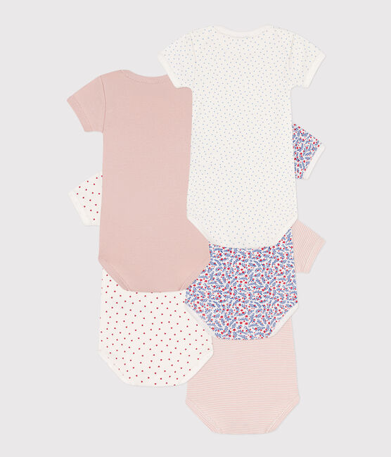Short-Sleeved Floral Cotton Bodysuits - 5-Pack variante 1