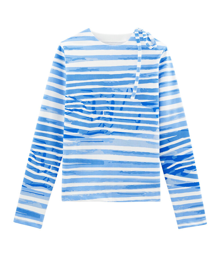 Breton Top MARSHMALLOW white/BLEU blue