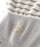 Women's long sleeved body. Petit bateau x Marie-Agnès Gillot COQUILLE beige/SUBWAY grey