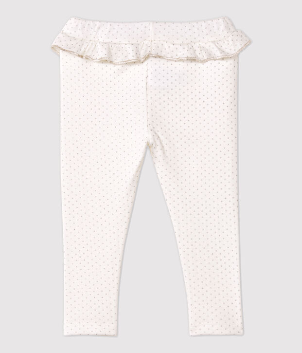 Babies' Cotton Leggings white/grey