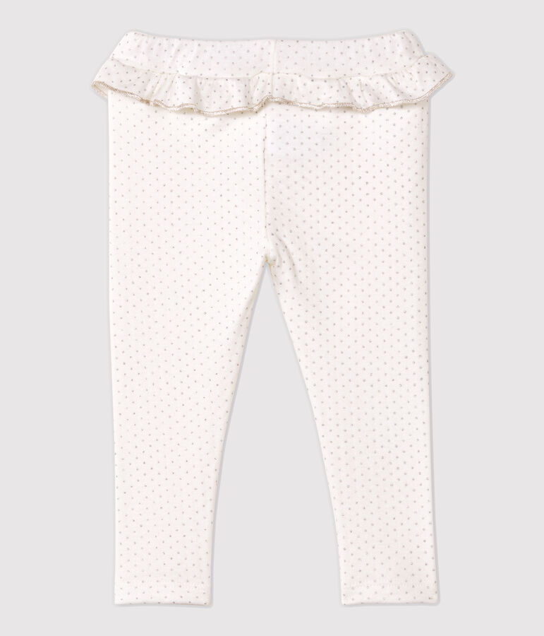 Babies' Cotton Leggings white/grey