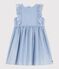 Children's sleeveless cotton dress blue