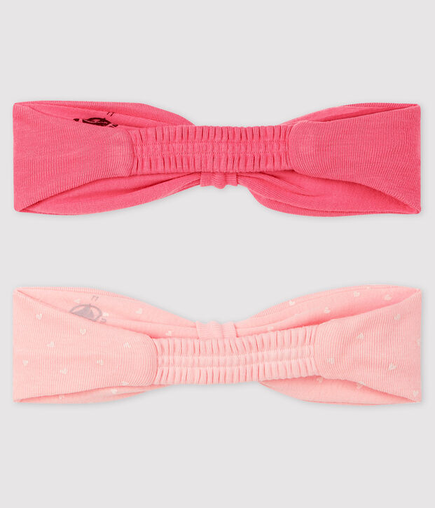 Pack of 2 baby girl's headbands multicolor
