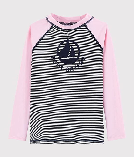 Children's Unisex UV-Proof Recycled T-shirt MINOIS pink/MULTICO white