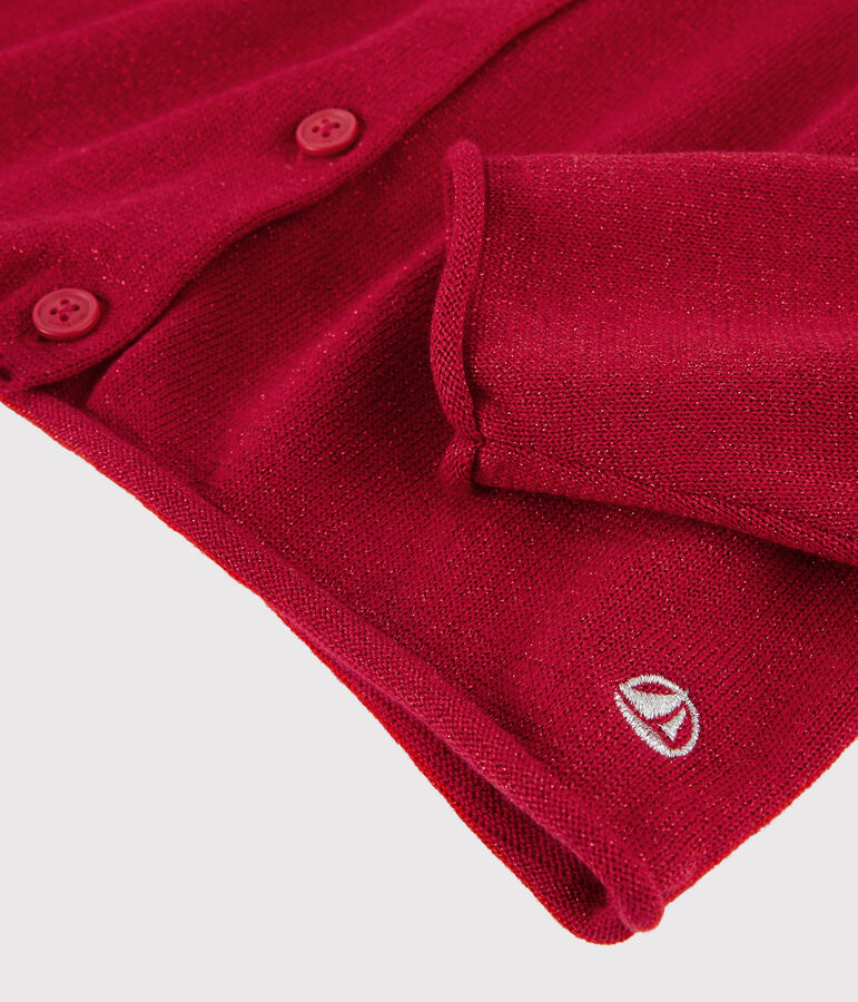Girls' Cotton Cardigan TERKUIT BRILLANT red