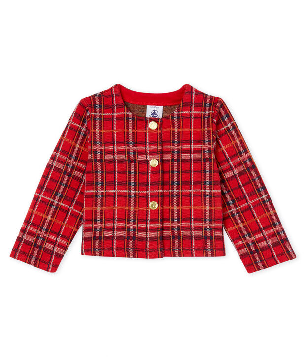 Baby Girls' Checked Cardigan red/multicolor