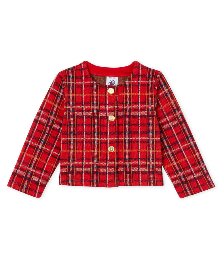 Baby Girls' Checked Cardigan red/multicolor