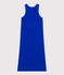 Women's long cotton vest dress PERSE blue