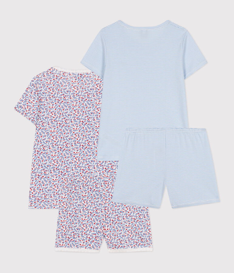 Children's short cotton pyjamas - 2-pack multicolor