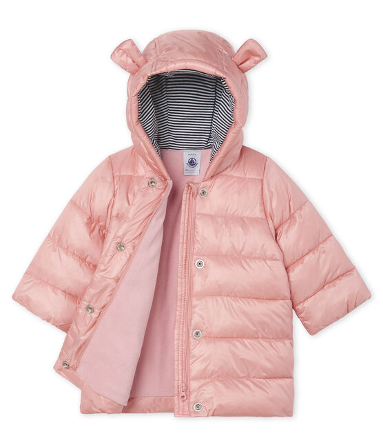 Baby Girls' Satin Look Polyamide Parka Coat FLEUR pink