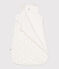 Baby sleeping bag in printed cotton TOG 1.5 white/blue