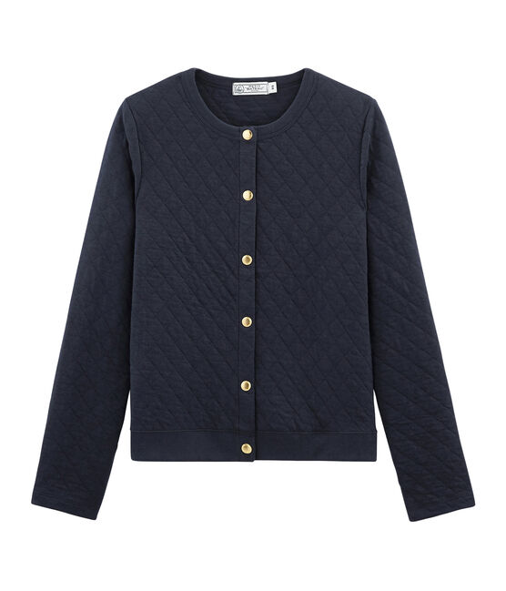 Women's Tube Knit Cardigan SMOKING blue