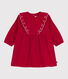 Babies' long-sleeved plain corduroy dress