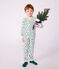 Children's printed velour pyjamas white/multicolor