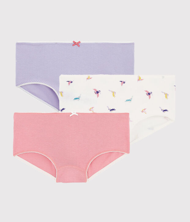 Girls' Bird Print Hipsters - 3-Piece Set multicolor