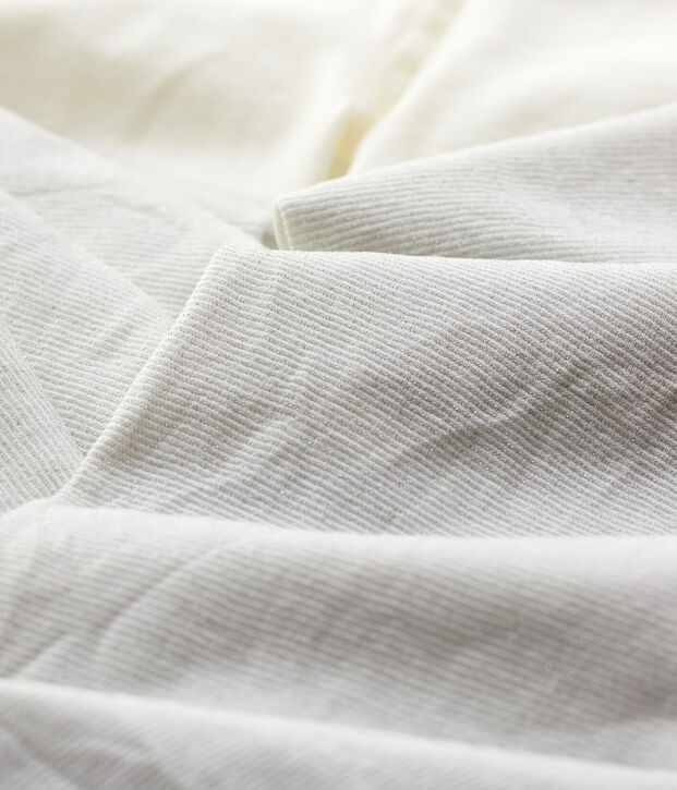 Girls' Sparkly Microfibre Tights white/grey