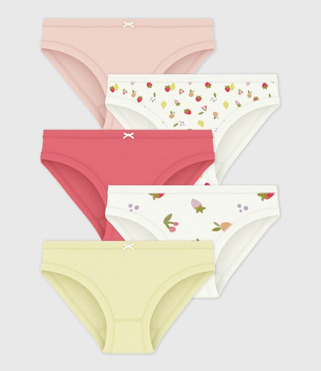 Pack of children's fruit print cotton pants multicolor