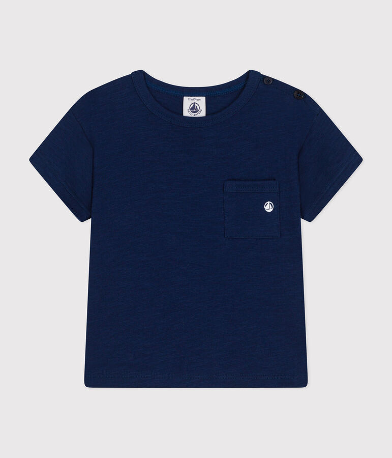 Babies' Short-Sleeved Slub Jersey T-Shirt blue