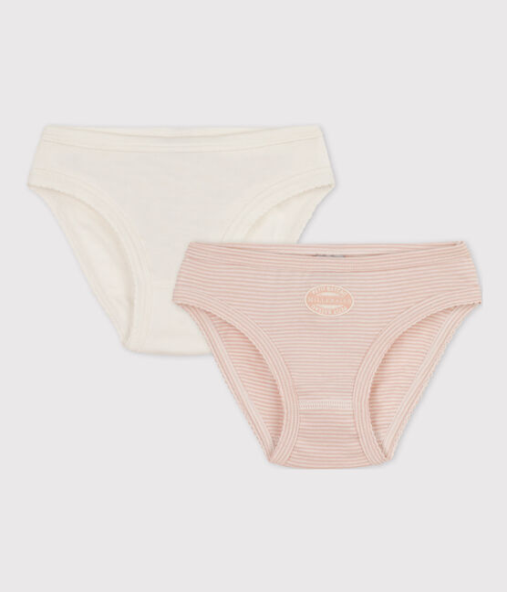 Girls' Pinstriped Cotton Briefs - 2-Pack variante 1
