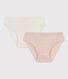 Girls' Pinstriped Cotton Briefs - 2-Pack