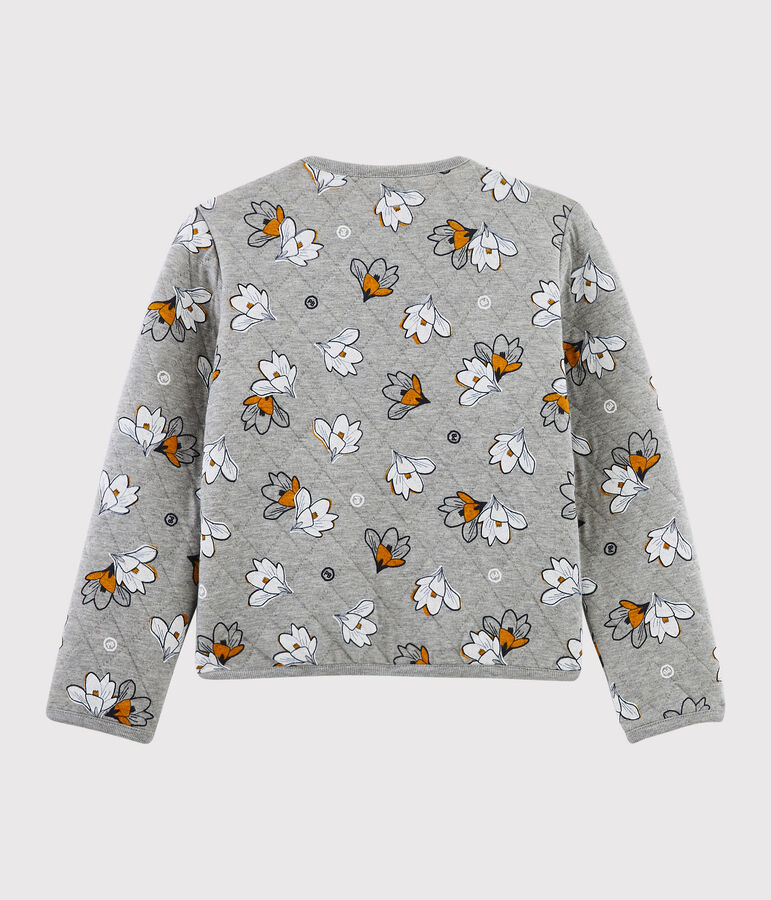 Girls' Tubular Knit Cardigan grey/multicolor