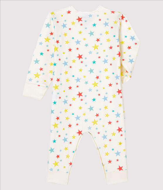 Unisex Baby's Tube Knit Footless Sleepsuit MARSHMALLOW white/MULTICO white