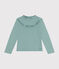 Girls long-sleeved ribbed T-shirt PAUL green