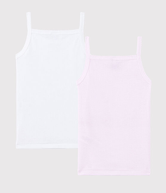 Girls' Organic Cotton Vest Tops - 2-Pack variante 1