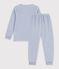 Children's plain velour pyjamas with a skier motif POLAIRE