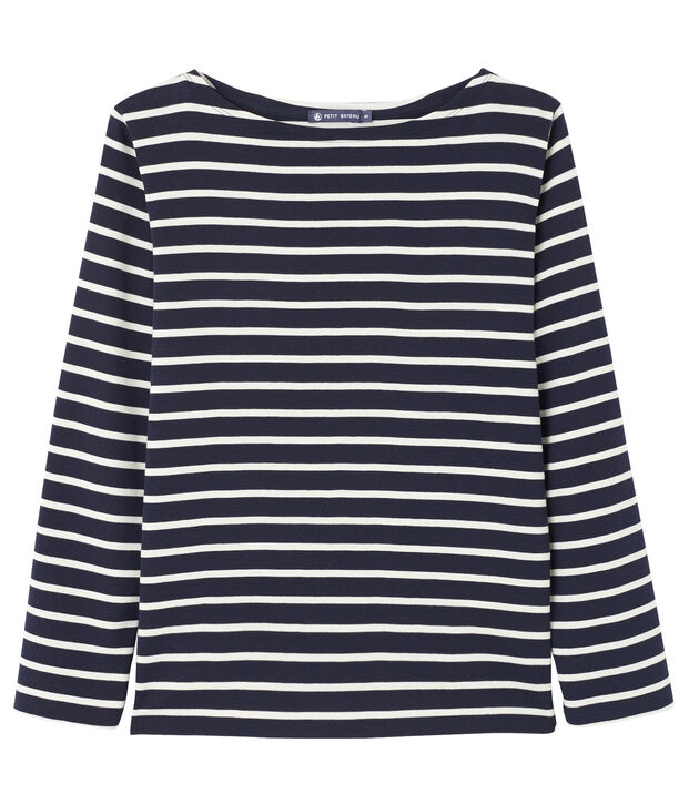 Striped mixed T-shirt blue/white