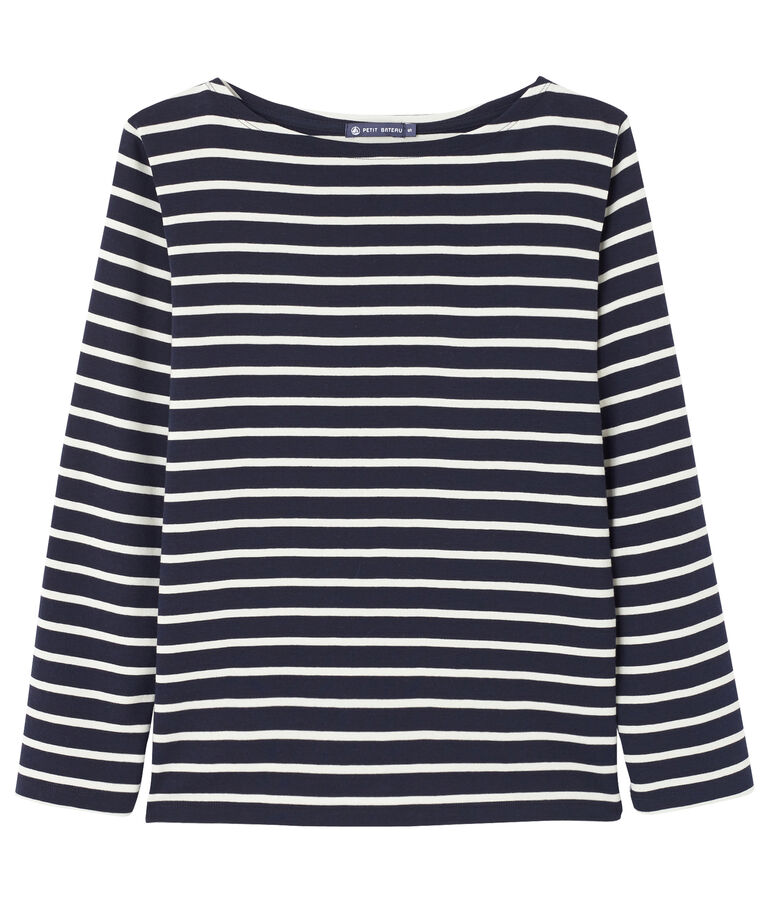 Striped mixed T-shirt blue/white