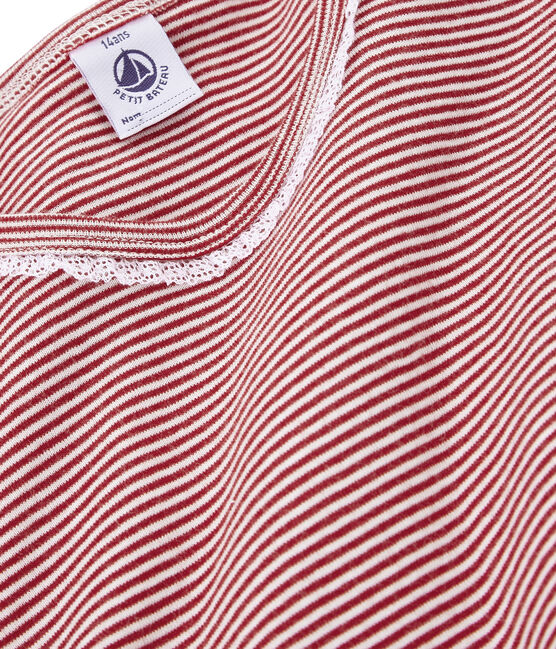Girls' Nightdress TERKUIT red/MARSHMALLOW white
