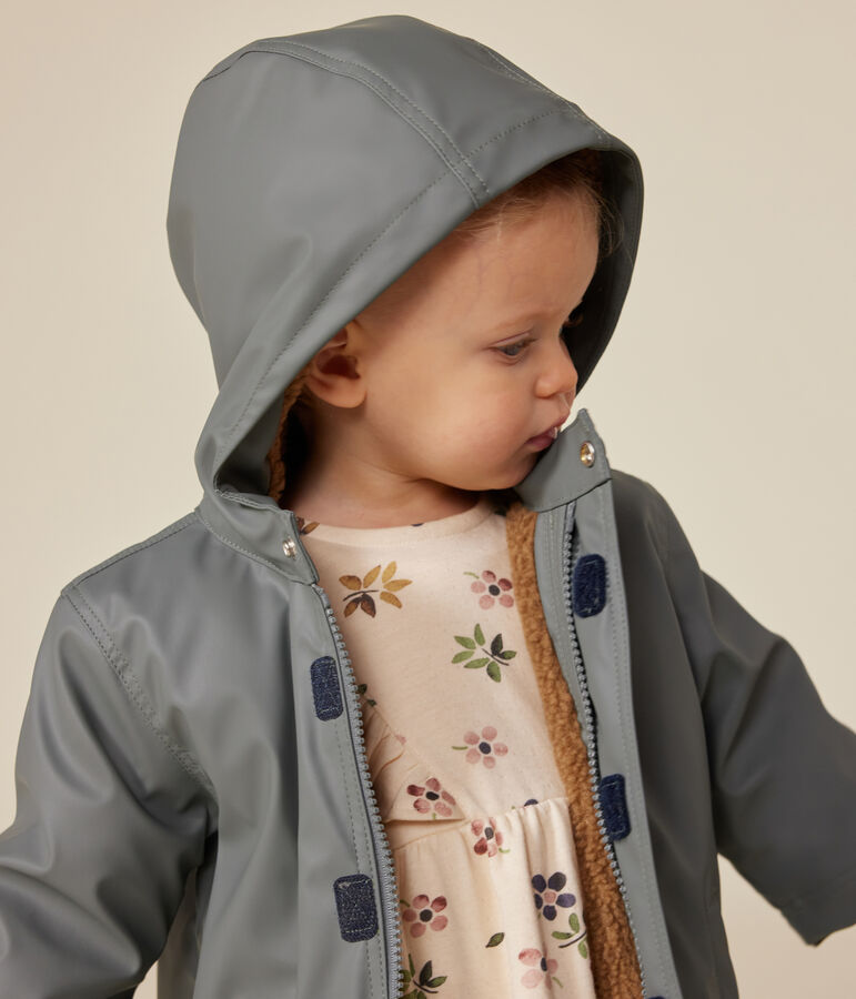Babies' Warm Raincoat green