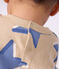 Babies' heart-print cotton sweatshirt beige/multicolor