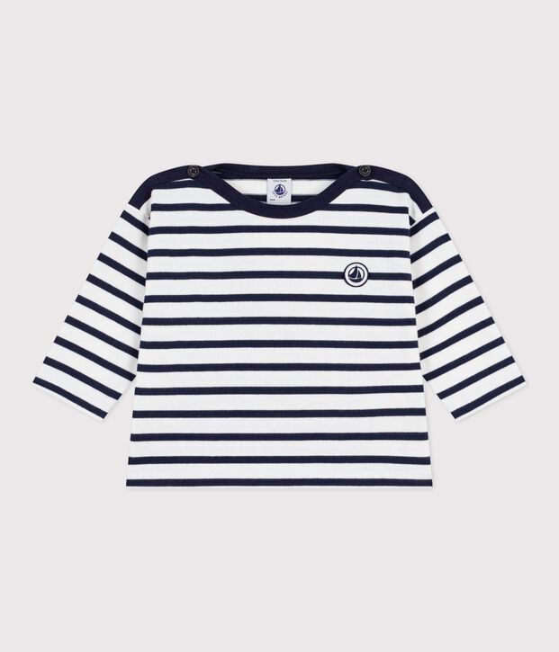Baby's iconic Breton top white/blue