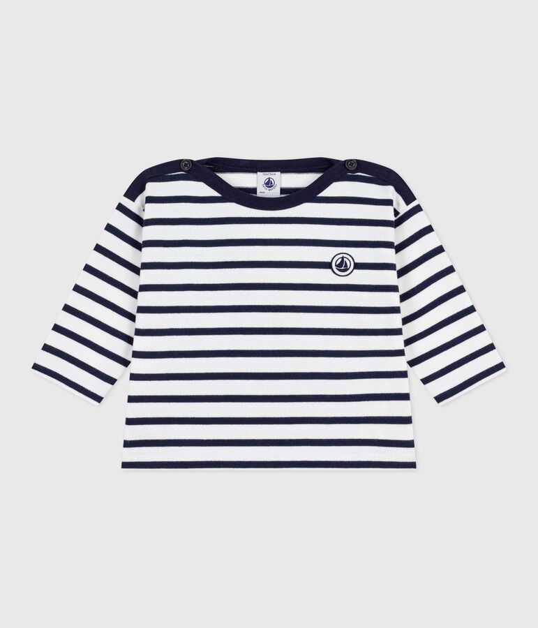 Baby's iconic Breton top white/blue
